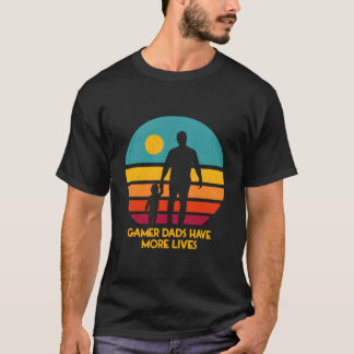 Vater von Gamer haben mehr Leben Vatertag Videospi T-Shirt