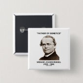Vater von Genetik Gregor Johann Mendel Button (Vorne & Hinten)