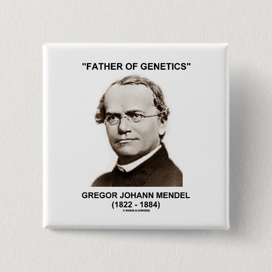 Vater von Genetik Gregor Johann Mendel Button (Vorderseite)