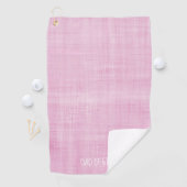 Vater von Girls Pink White Liebe Preppy Sports Golfhandtuch (Insitu)