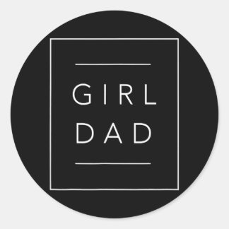 Vater von Girls T-Shirt Proud Girl Vater Runder Aufkleber
