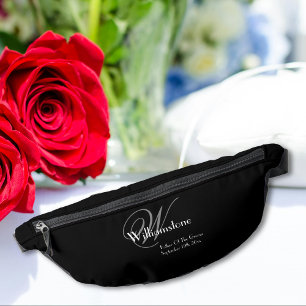 Vater von Groom Geschenk Elegante Monogramm Cool S Bauchtasche