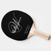 Vater von Groom Geschenk Moderne Monogram Script N Tischtennis Schläger (Seitenansicht)