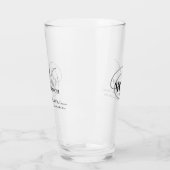 Vater von Groom Geschenk Moderne Monogramm Name Bi Glas (Links)