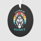 Vater von Husky Ornament (Vorderseite)