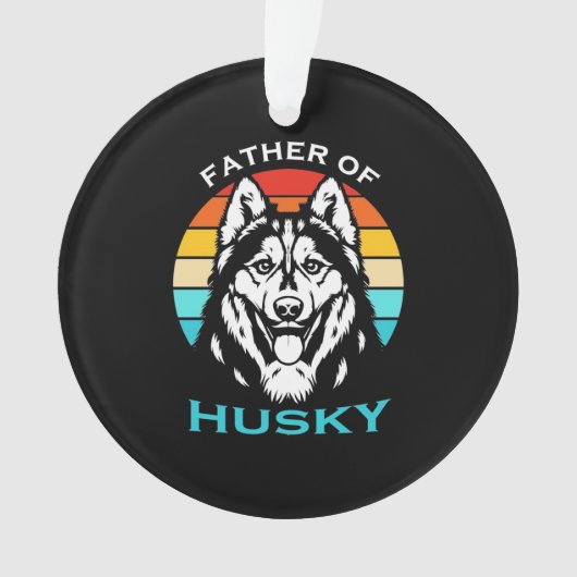 Vater von Husky Ornament (Vorderseite)