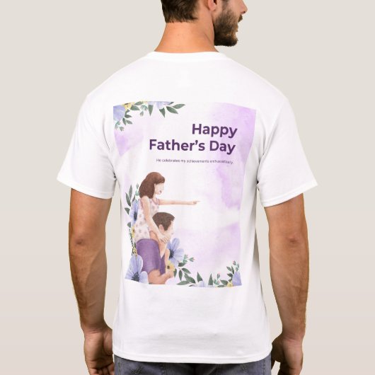 Vater: Von Kaffee und Liebe angetrieben T-Shirt (Rückseite)