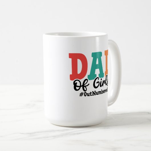 Vater von Mädchen: #Ausgerundet Kaffeetasse (VorderseiteRechts)