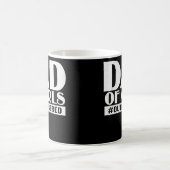 Vater von Mädchen Ausgezählte Hashtag Mädchen Vate Kaffeetasse (Mittel)