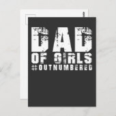 Vater von Mädchen Funny Vater und Husband Zitat Postkarte (Vorne/Hinten)