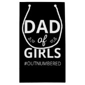 Vater von Mädchen Kleine Geschenktüte (Rückseite)