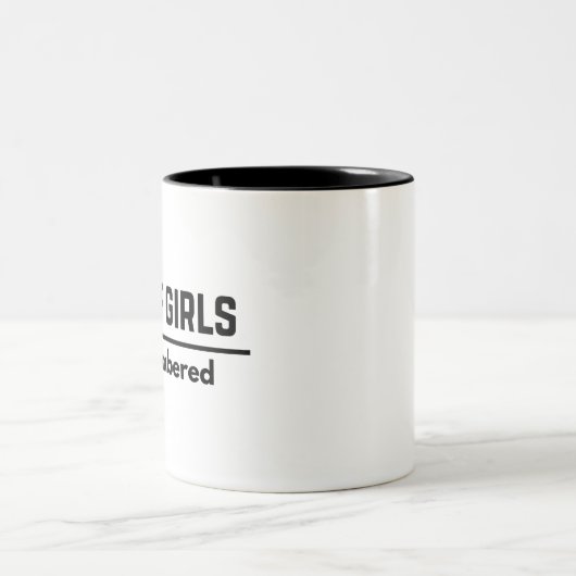 Vater von Mädchen #Outnumbered lustigem Zweifarbige Tasse (Mittel)