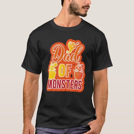Vater von Monstern Halloween T-Shirt (Vorderseite)