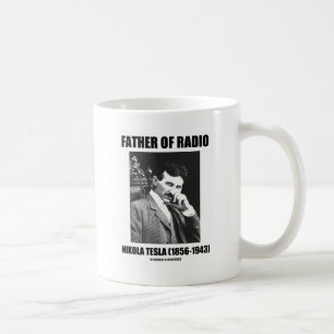 Vater von Radio Nikola Tesla (1856-1943) Kaffeetasse