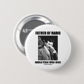 Vater von RadioNikola Tesla (1856-1943) Button (Vorne & Hinten)