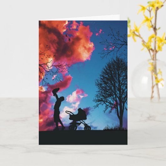 Vater von Tochter Karte (Gelbe Blume)