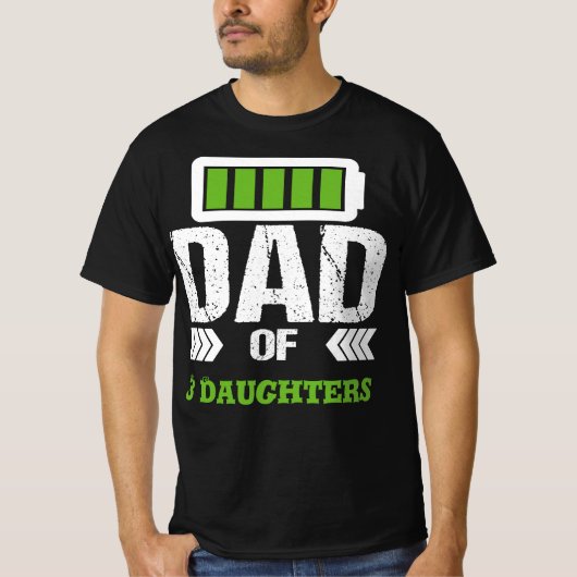Vater von Töchtermädchen #Outnummered Daddy Daught T-Shirt (Vorderseite)