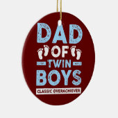 Vater von Twin Boys Classic Übererfüller Funny Twi Keramik Ornament (Rechts)