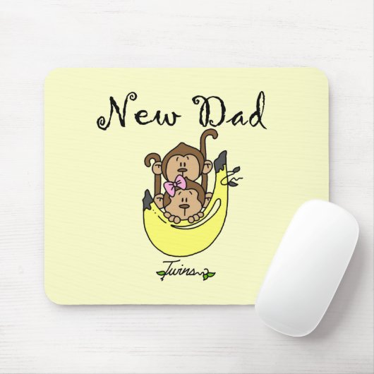 Vater von Twins Boy and Girl Tshirts and Gifts Mousepad (Mit Mouse)