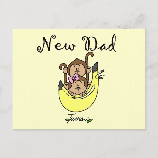 Vater von Twins Boy and Girl Tshirts and Gifts Postkarte (Vorderseite)