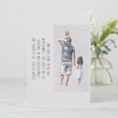 Vater von Wasserfarben und Kinder Kostenvoranschla Einladung (Stehend Vorderseite)