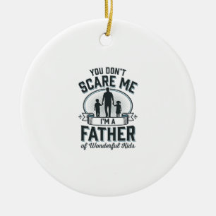 Vater von wunderbaren Kindern Vintage-Zitat-Design Keramik Ornament