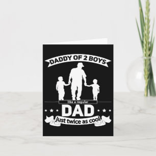 Vater von zwei Jungen Vatertag Papa von zwei Söhne Karte