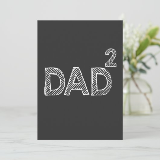 Vater von zwei Kindern Witziger Vater von 2 Vatert Einladung (Stehend Vorderseite)