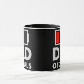 Vater von zwei Mädchen Funny Vathers Day oder Gebu Tasse (Zentrum)