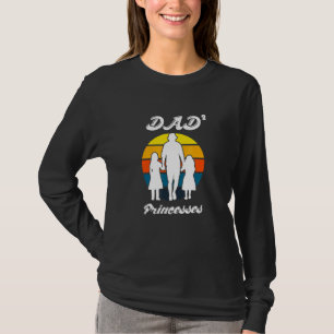 Vater von zwei Prinzessinnen für Papa Bestes Papa- T-Shirt