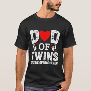 Vater von zwei Spaß Zitat Vatertag T-Shirt