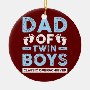 Vater von Zwillingsjungen Klassischer Überflieger Keramik Ornament