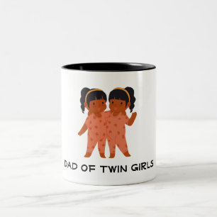 Vater von Zwillingsmädchen Zweifarbige Tasse