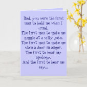 Vater, waren Sie der erste Mann, zum ich zu halten Karte (Gelbe Blume)