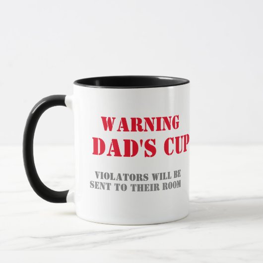 Vater warnen lustige Mug Design Perfect Vaterschaf Tasse (Links)