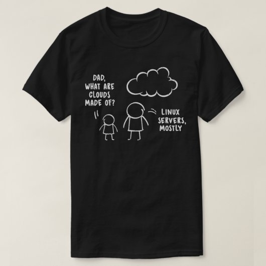 Vater Was sind Wolken aus Cloud Server Vathers D T-Shirt (Design vorne)