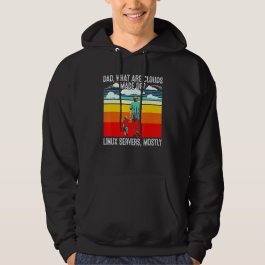 Vater Was sind Wolken aus Linux Programmierer Retr Hoodie (Vorderseite)