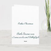 Vater-Weihnachten Feiertagskarte (Rückseite)