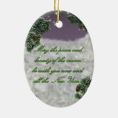 Vater-Weihnachten Keramik Ornament (Hinten)