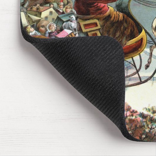 Vater-Weihnachten und sein Ren Mousepad (Ecke)