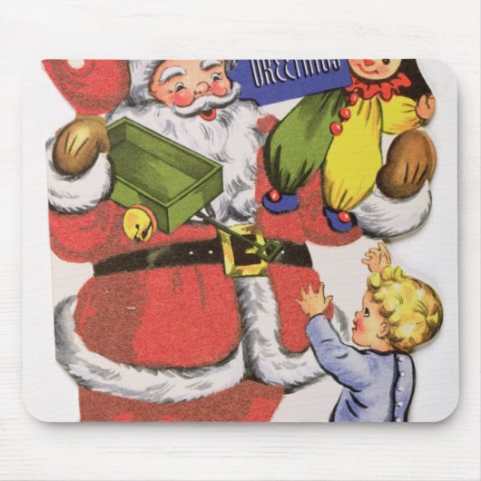 Vater-Weihnachten, viktorianische Weihnachtskarte Mousepad (Vorne)