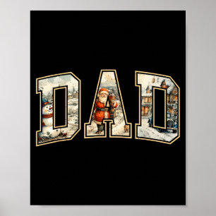 Vater Weihnachten Vintage Weihnachten Vater Famili Poster