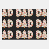 Vater Weihnachtsbaum Kuchen Matching Familienurlau Geschenkpapier Set (Vorderseite)