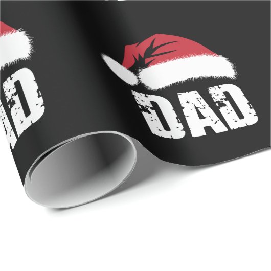 Vater Weihnachtsfamilie Matching Pajamas Papa Geschenkpapier (Rolleneckpunkt)