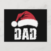 Vater Weihnachtsfamilie Matching Pajamas Papa Postkarte (Vorderseite)