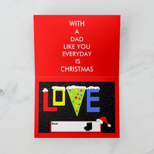 VATER-WEIHNACHTSkarte Feiertagskarte (Innenseite)