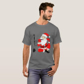 Vater Weihnachtsrauchen Shisha Wasserpfeife Gesche T-Shirt (Vorne ganz)