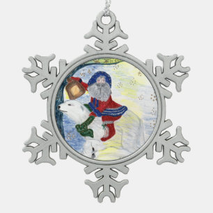 Vater-Weihnachtsverzierung Schneeflocken Zinn-Ornament