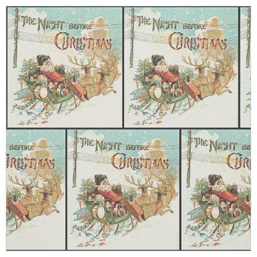 Vater-WeihnachtsVintages Weihnachtsmann-Gewebe Stoff (Muster)