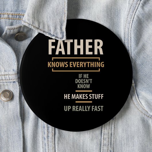Vater weiß alles - Geschenke von Vater und Großvat Button (Beispiel)